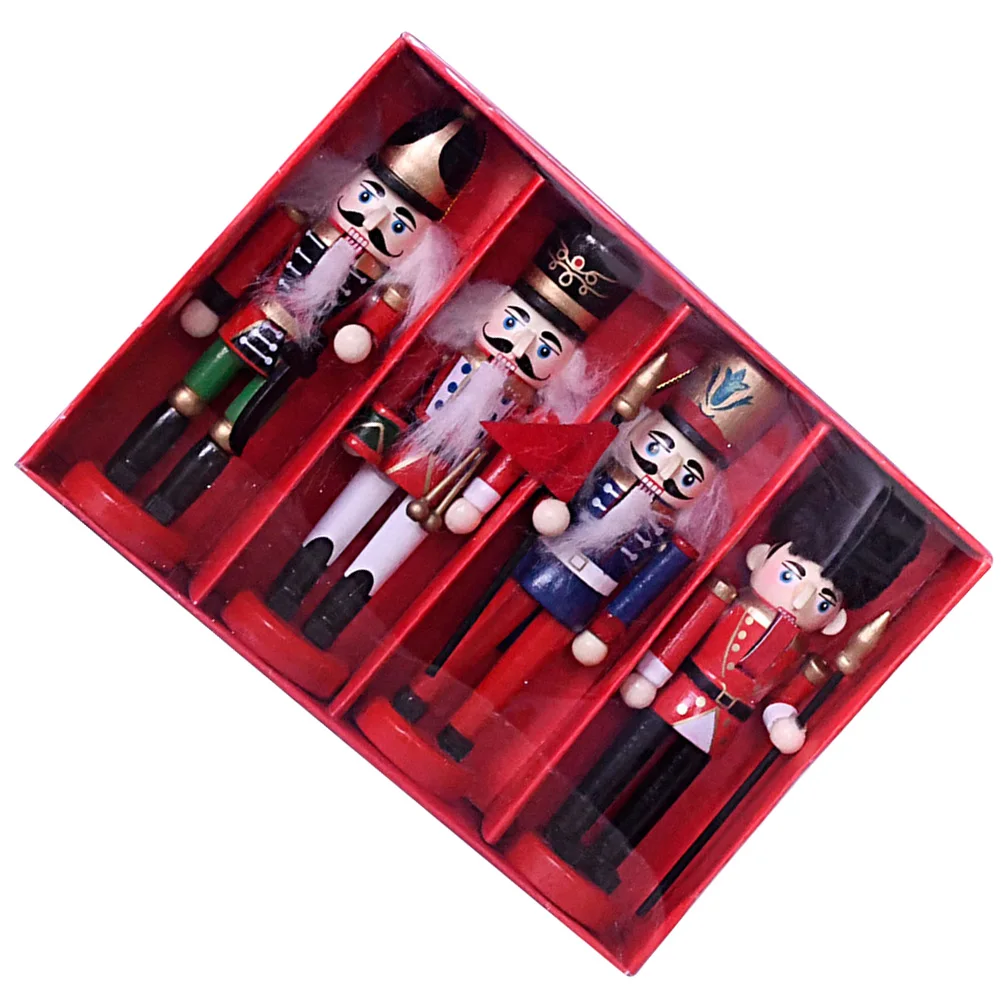 4pcs 150cm Xmas Hanging Christmas Nutcrackers Craft Nutcracker Decor Wood Craft Gifts Holiday Style Home Decor