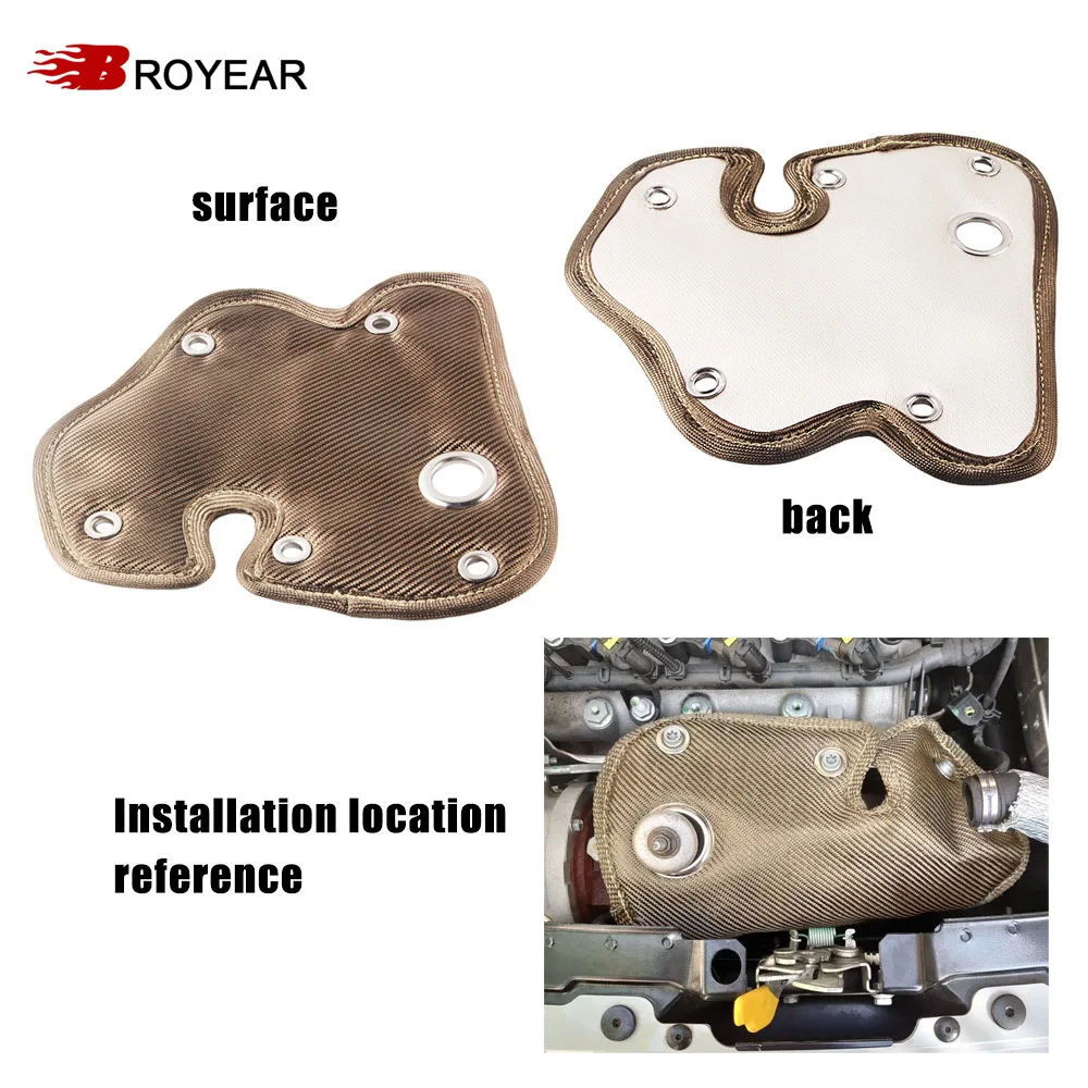 Broyear High Quality Turbocharger turbo Heat Shield Blanket For Turbo Garrett 1446 Abarth 500 595 Turismo