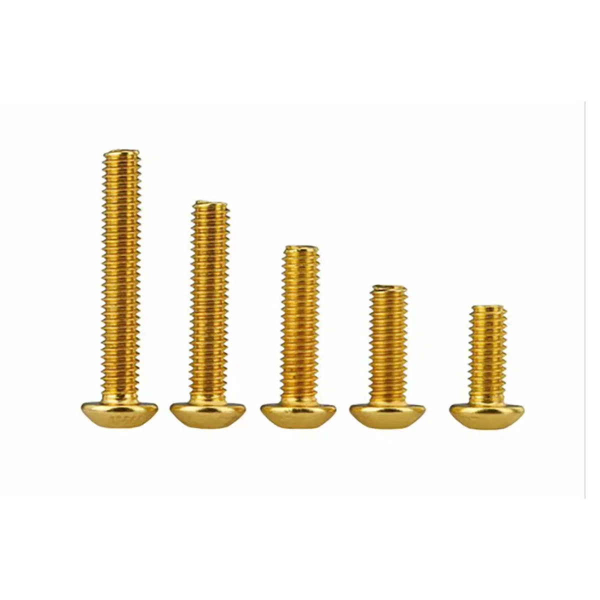10.9 Grade High-Strength Titanium Plated Round Head Hexagonal Socket Screw M2M2.5M3M4M5M6