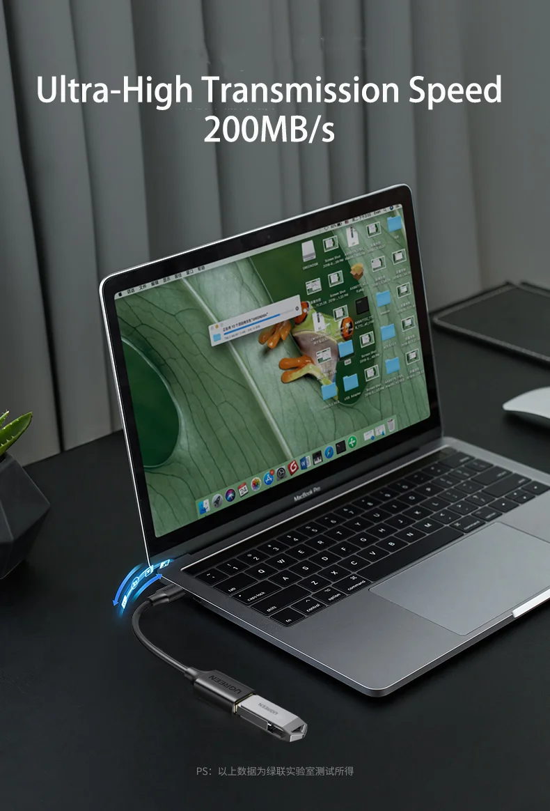 UGREEN OTGアダプターケーブル Type-Cオス - USB A 3.0メス OTGケーブル 超高速伝送 外部接続ケーブル