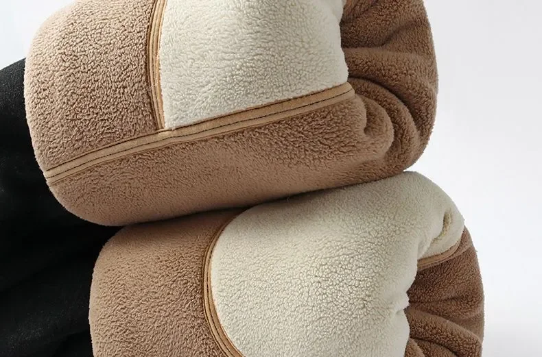 Men's Thermal Pants Stretch Leggings Alpaca Wool Winter Underwear Goods Cold Stretch Classic Plush Thick Cotton-padded Trousers