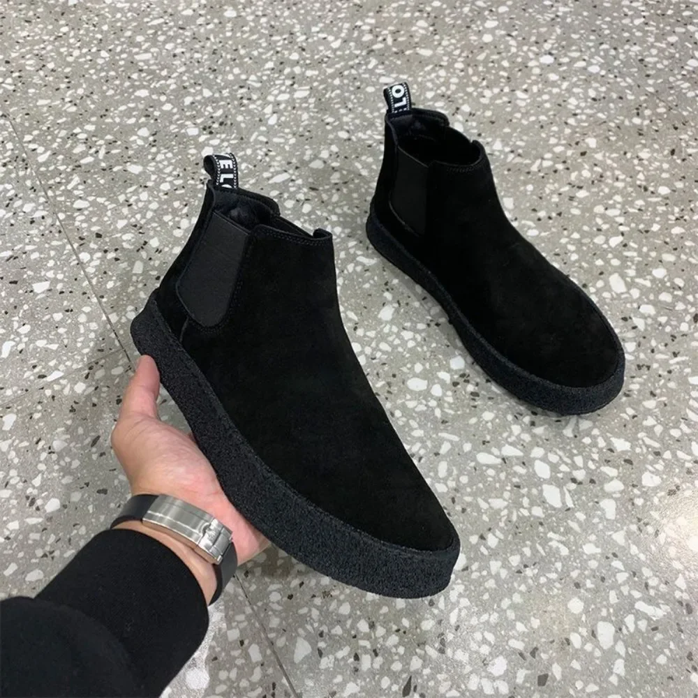 Buty męskie Jesień i zima Płaski top Wysoki top Buty męskie Casual Board Shoes Platforma Buty ochronne Buty za kostkę zapatos hombre