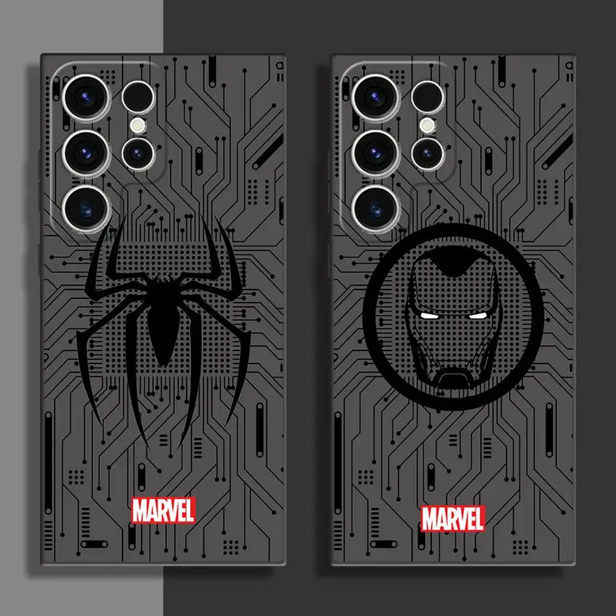 Marvel Hero Logo Phone Case for Samsung S21 S23 S22 S24 S25 Plus S21 S22 S23 S24 S25 Ultra S21 S23 S20 FE Matte