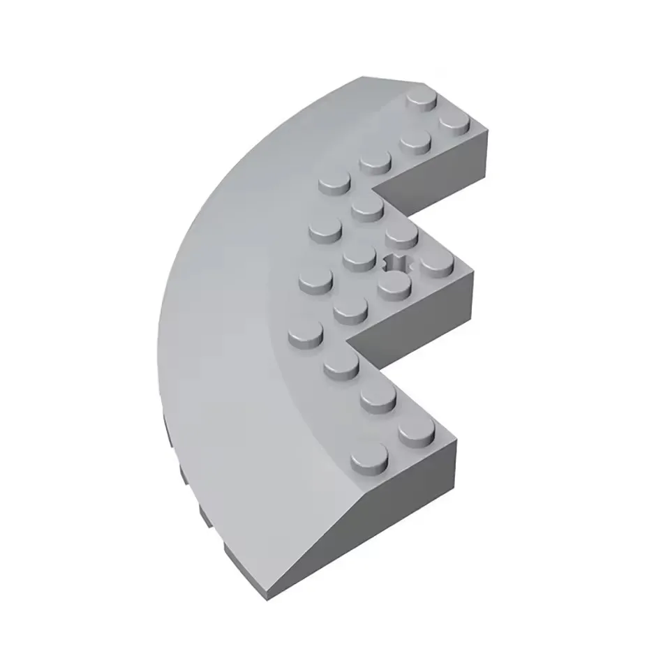 10pcs MOC compatible 58846 building block accessories 10x10 inclined circular corner DIY create children's toys