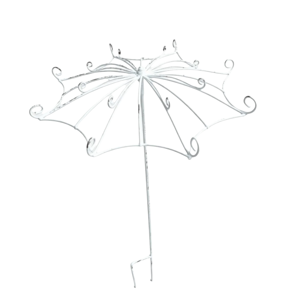 Umbrella Shape Trellis Flower Arrangement Rustic Style Hollow Out Flower Rack Iron Decorative Garden Decoration Pile Balcony