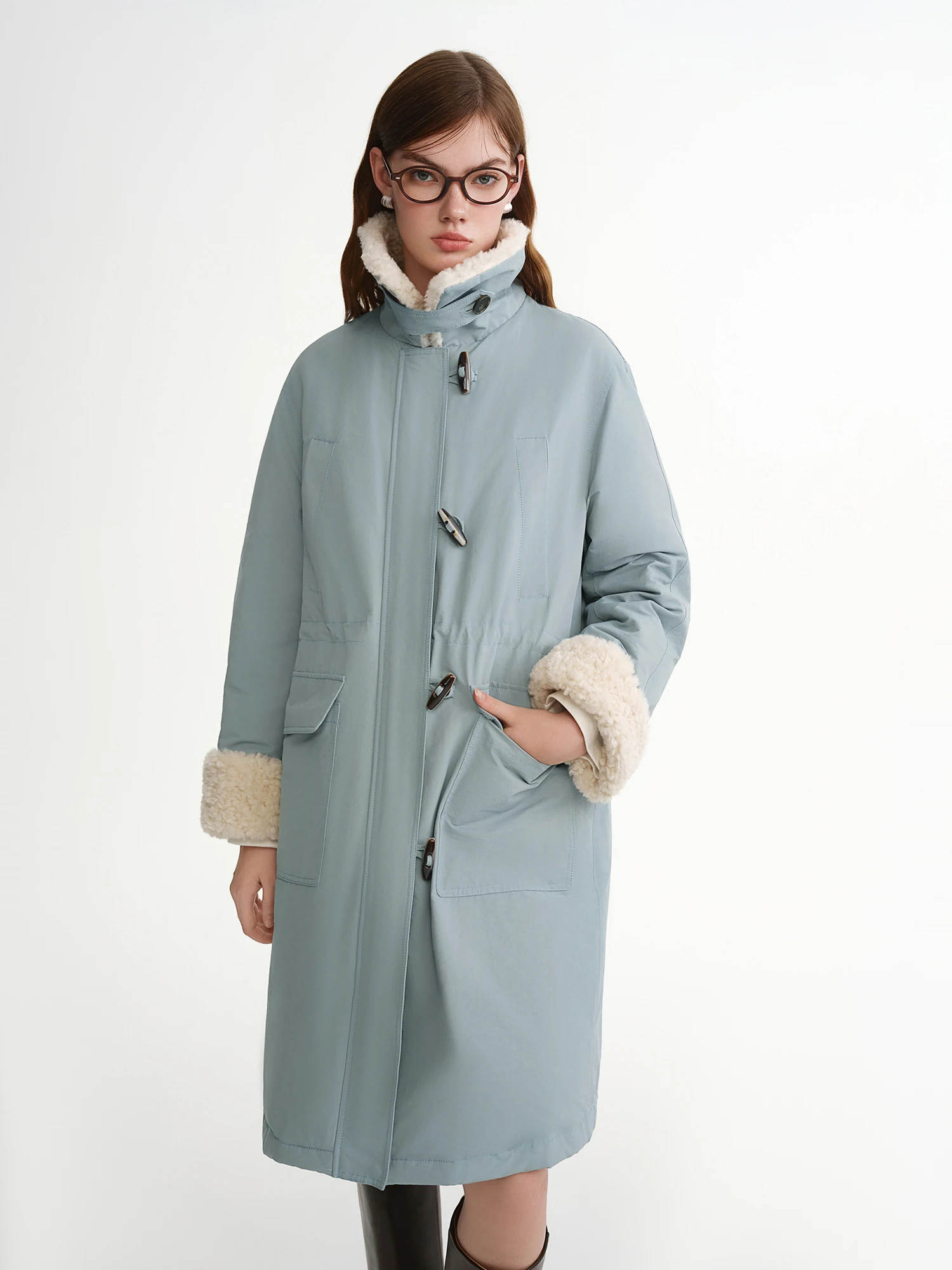 DUSHU حجم كبير المرأة لينة الثلوي الرجعية البلدغ أزرار 2025 شتاء جديد وصول أسفل سترة الشتاء الإعدادية نمط ملابس خارجية مريحة