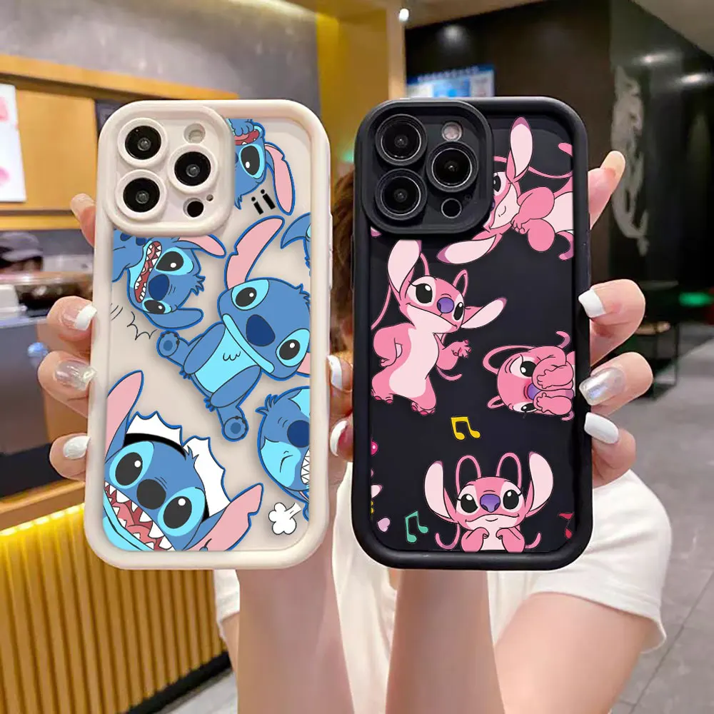 Disney Lilo Stitch Angel Cover Phone Case For Oneplus 11 10R 8T NORD CE 2 3 4 LITE ACE 2 3 Google PIXEL 7 8 7A 8A 9 Case Funda