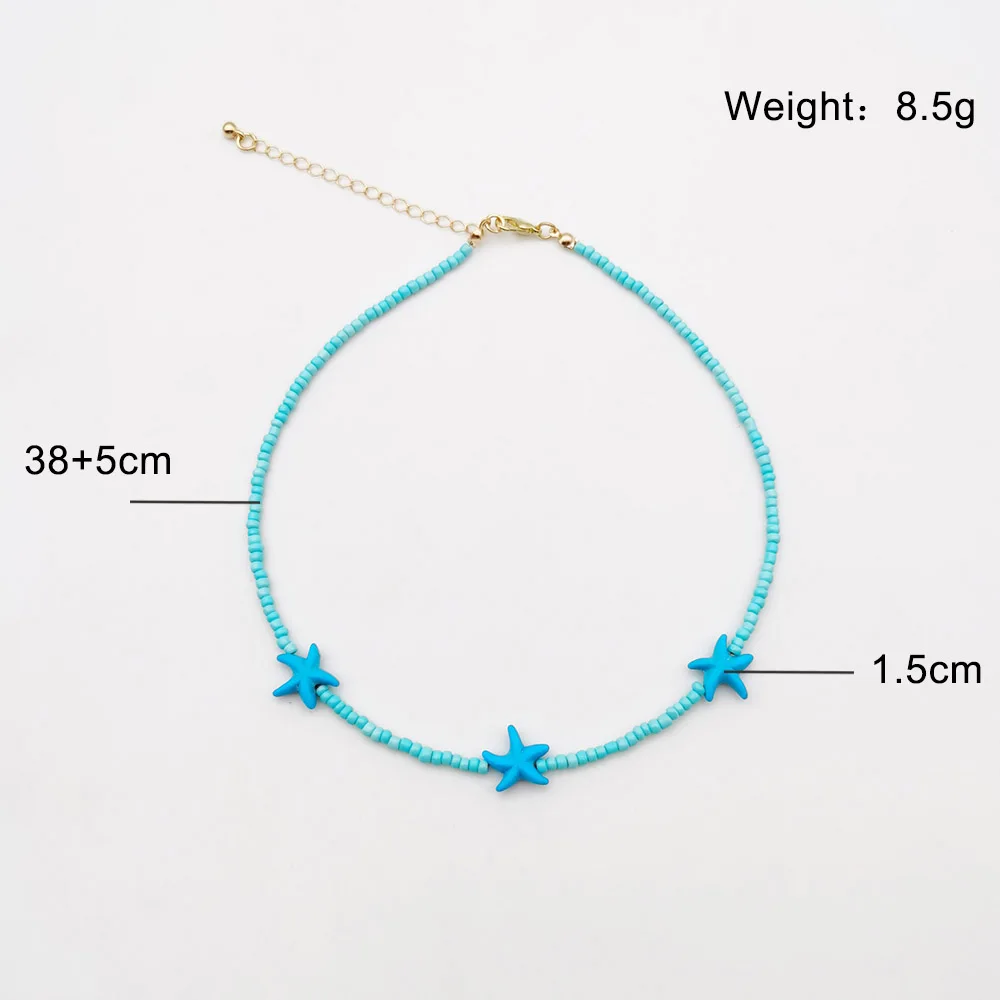 Handmade Seed Bead Choker Fashion Bohemian Colorful Beaded Short Collar Necklace For Women Beach Party Jewelry Gift