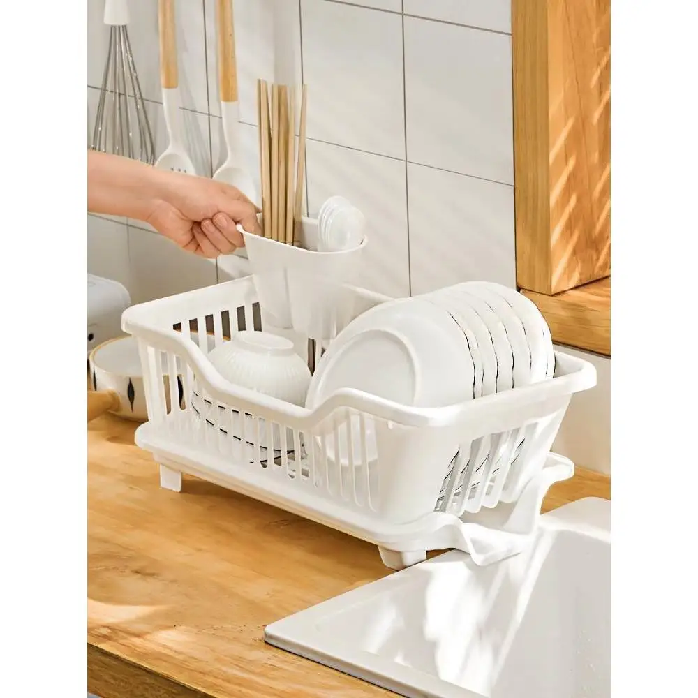 

Японская двухслойная подставка для сушки посуды без установки, держатель для мисок, кухонный органайзер, бренд Blue Valley