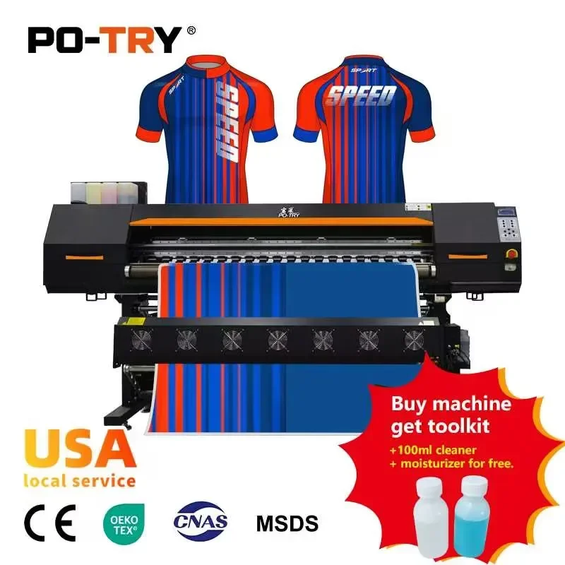 PO-TRY High Quality 2 3 4 I3200 Printheads Large Format Sublimation Heat Transfer Printer