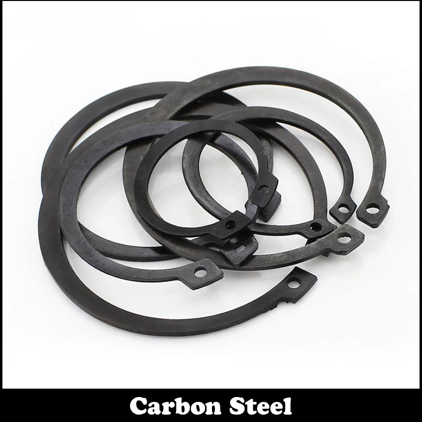 

M17 M18 M19 Black Carbon Steel Mn65 Washer DIN471 C Type Snap Retaining Ring For 17mm 18mm 19mm Outside External Shaft Circlip