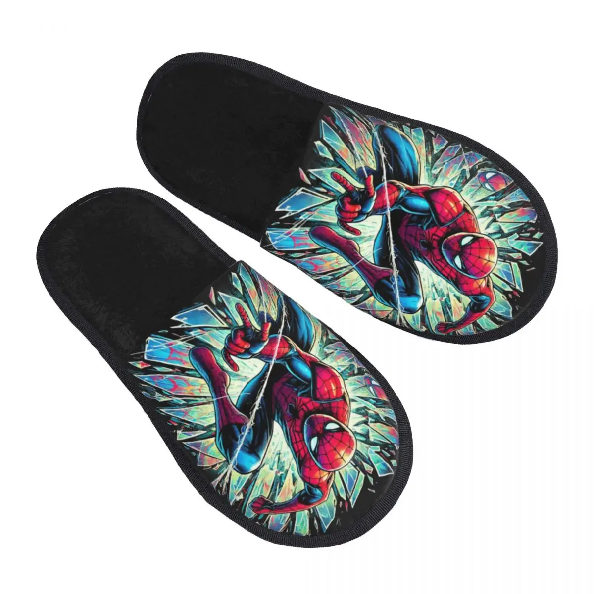

Custom Print Women Spider Man Cartoon Superhero House Slippers Cozy Warm Memory Foam Fluffy Slipper Indoor Outdoor Shoes