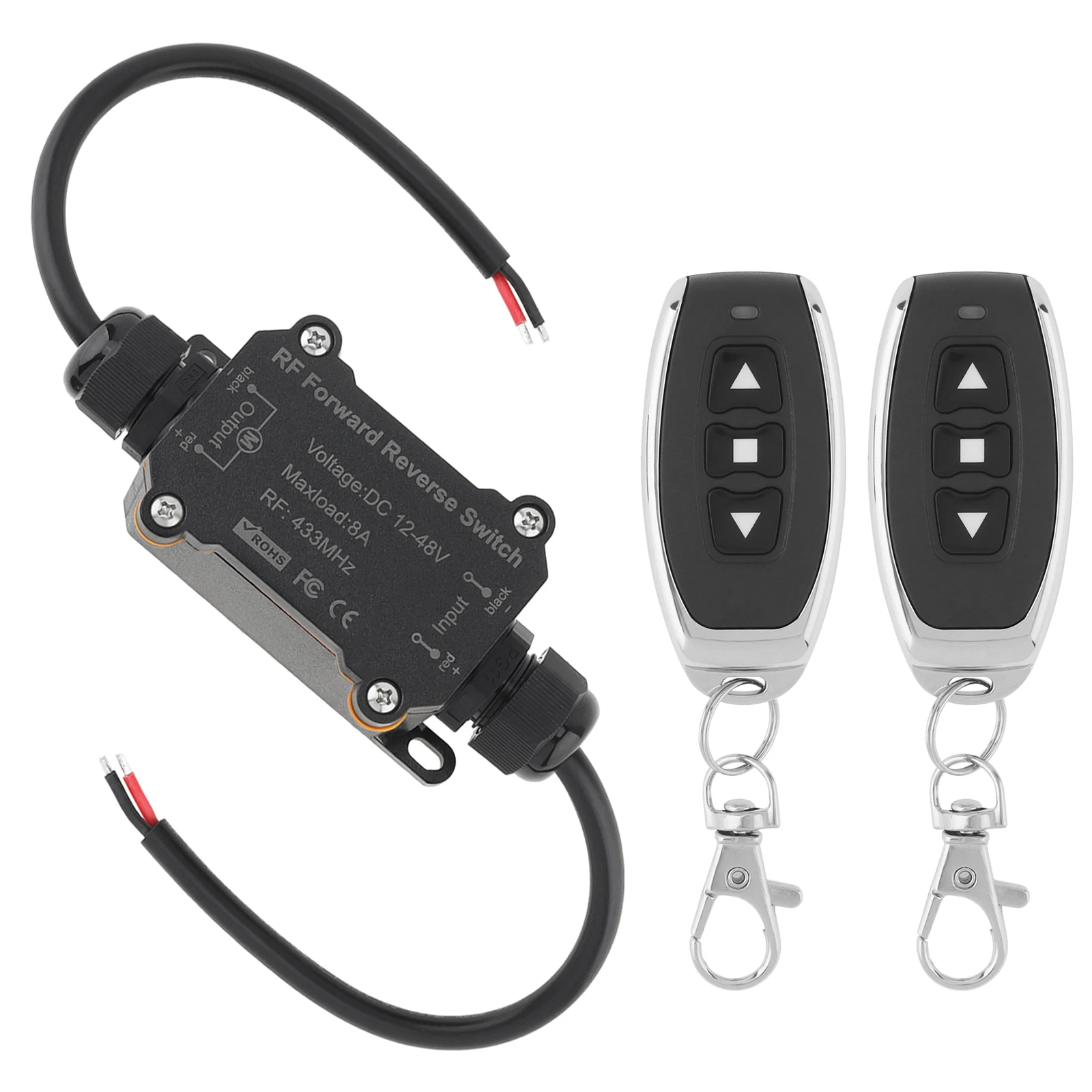 DC Motor RF Forward and Reverse Remote Control Switch 12V -48V 8A Waterproof Wireless Remote Control Switch Linear Remote Switch