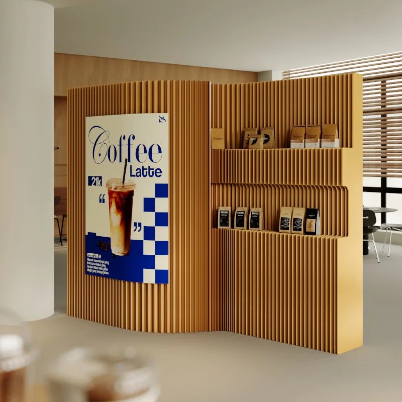 Paper art screen partition ladder storage booth exhibition hall entrance paper wall baffle background wall