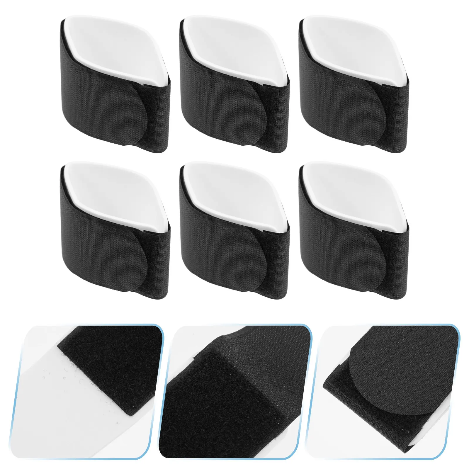

6pcs Black Nylon Skis Fixing Band Sledge Skis Accessories Fixator For Skiing Board Supplies Sledge Outdoor Accessories