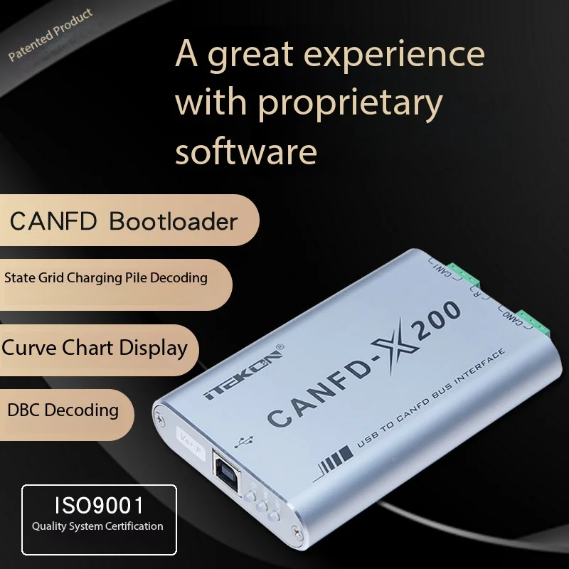 iTekon CANFD Analyzer USB to CANFD 3KV Isolated X100/X200 High-Speed