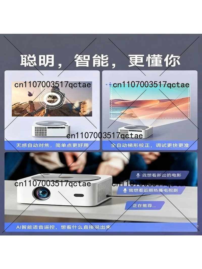 Portable Projector for Home Theater Movie Game Entertainment, Wireless Screen Projection for Living Room Bedroom Wall