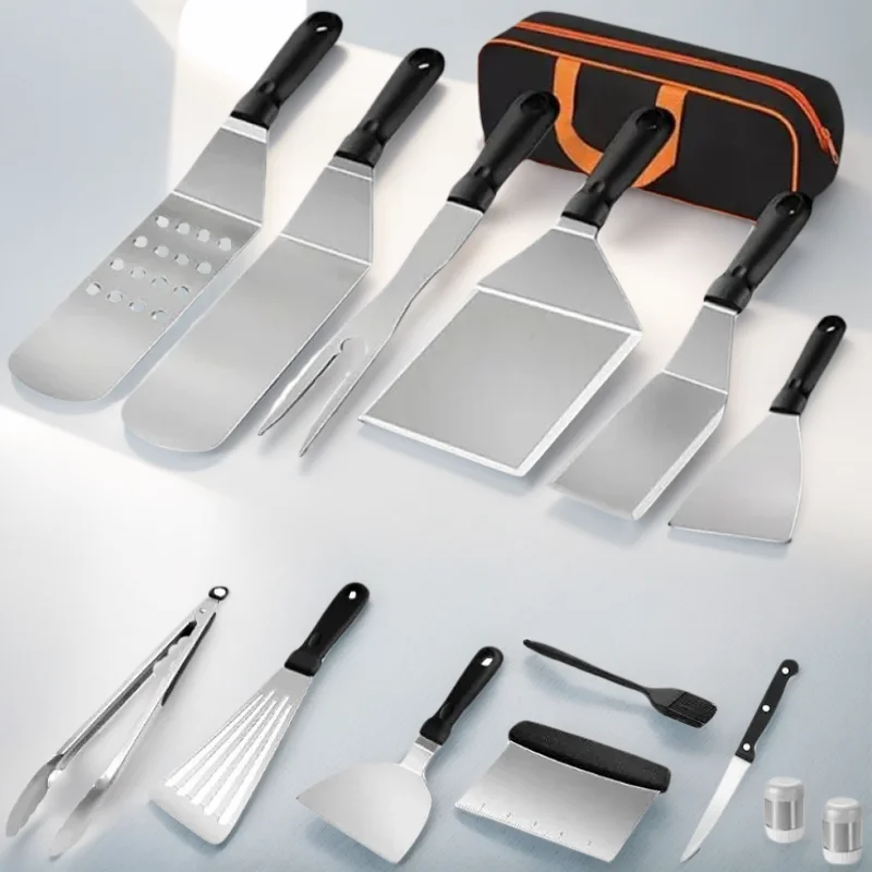 

Набор аксессуаров для гриля, набор аксессуаров для гриля с плоским верхом, скребок для уличного барбекю, аксессуары для барбекю