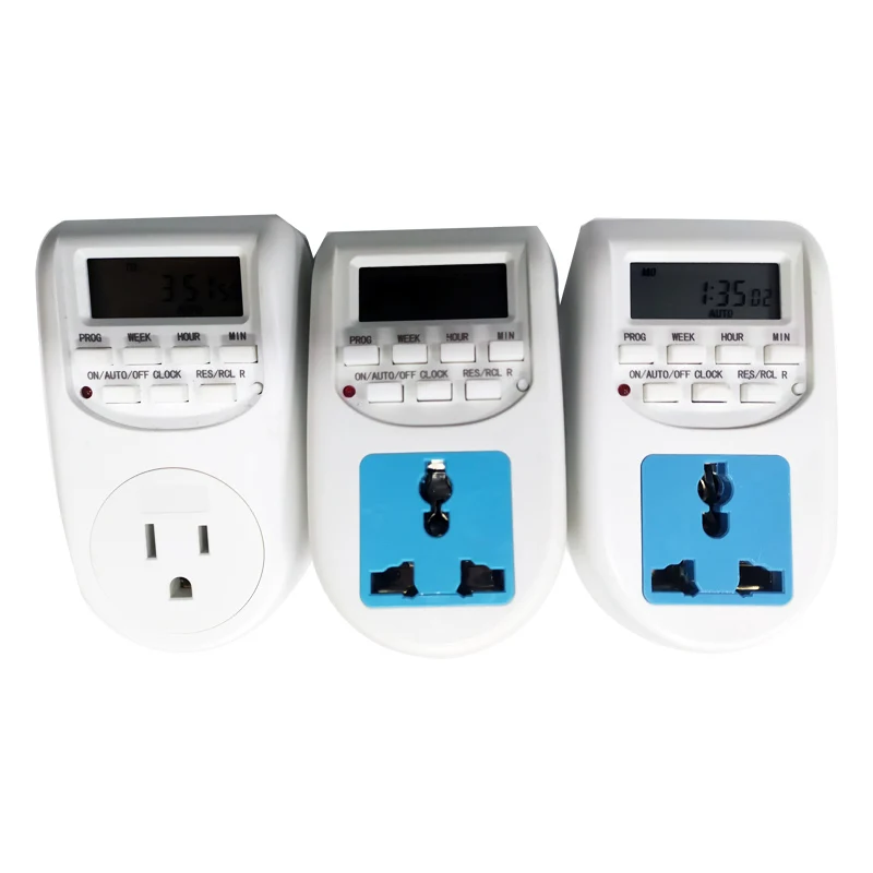 1PCS LCD Digital Programmable Timer Switch Electronic Timer Socket for Household Garden Devices EU/UK/US Home Use