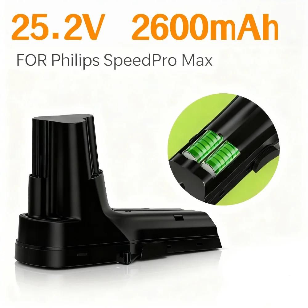 

25.2V Battery for Philips Vacuum Cleaner SpeedPro Max Aqua SpeedPro Max Stick XC8147 FC6822 FC6823 FC6904 FC6908 FC6822/01
