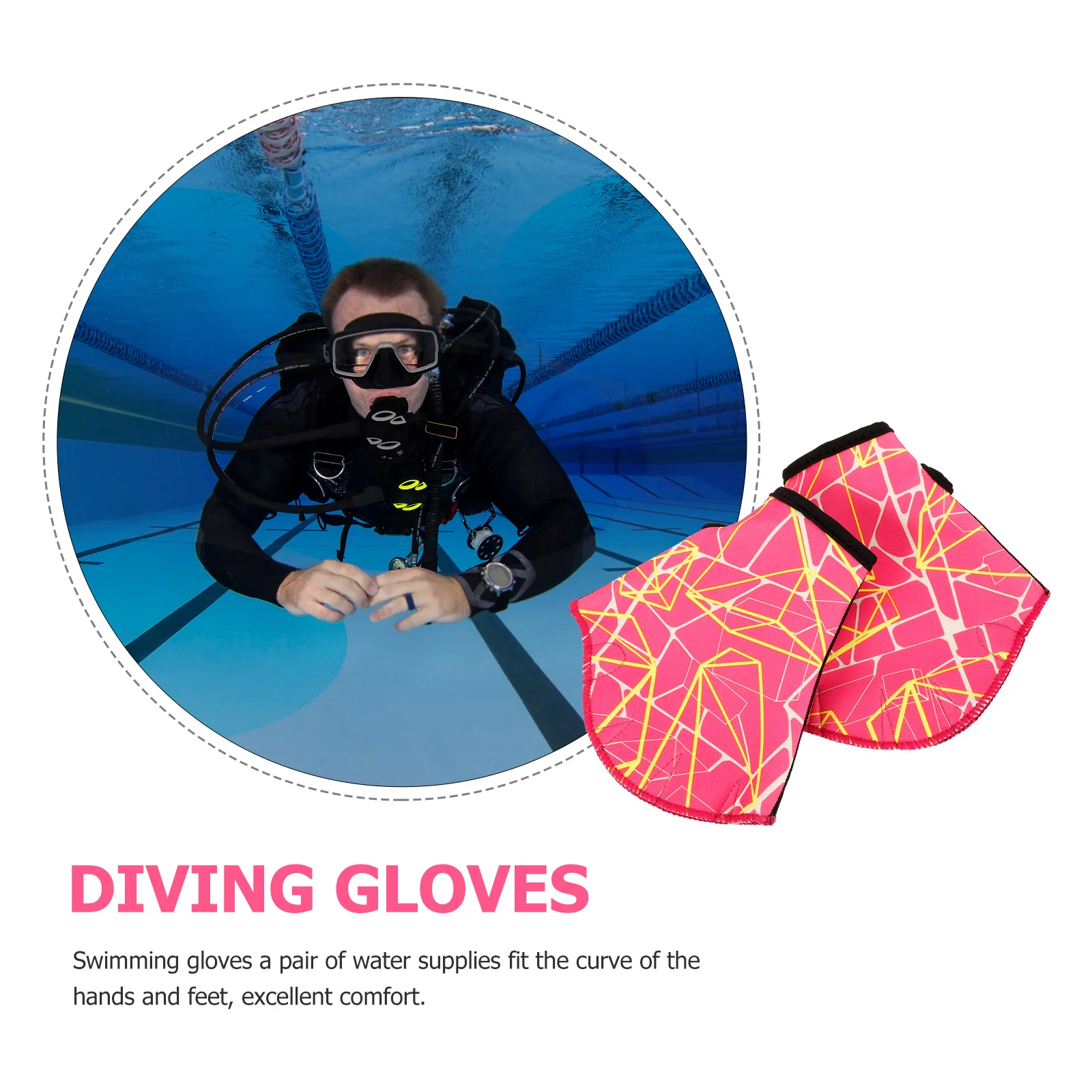 

1Pair Unisex Swimming Gloves Cloth Material Diving Training Gloves Water Sports Swim Hand Protectors Swim Paddles