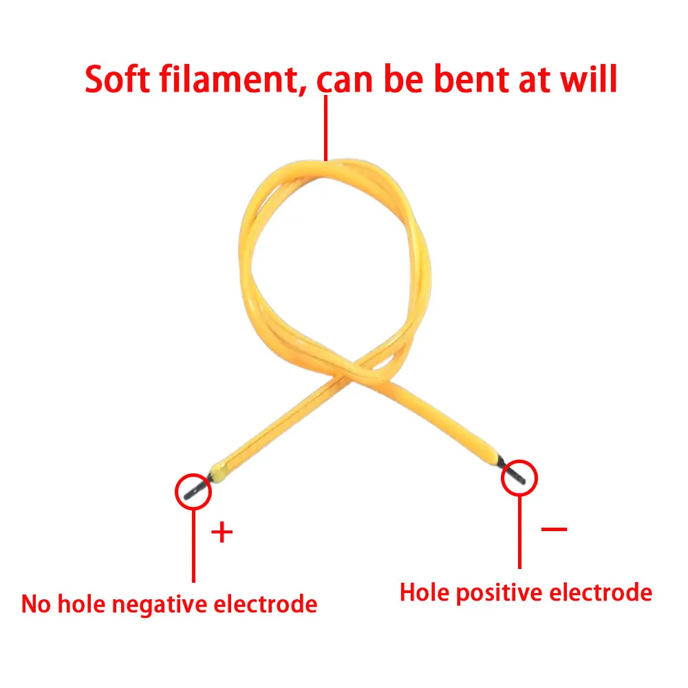 Led Soft Filament Edison Bulb DC3V 38 80 130 255 300mm  DIY LED Diodes Flexible Filament Christmas Decorative Lamp Lighting