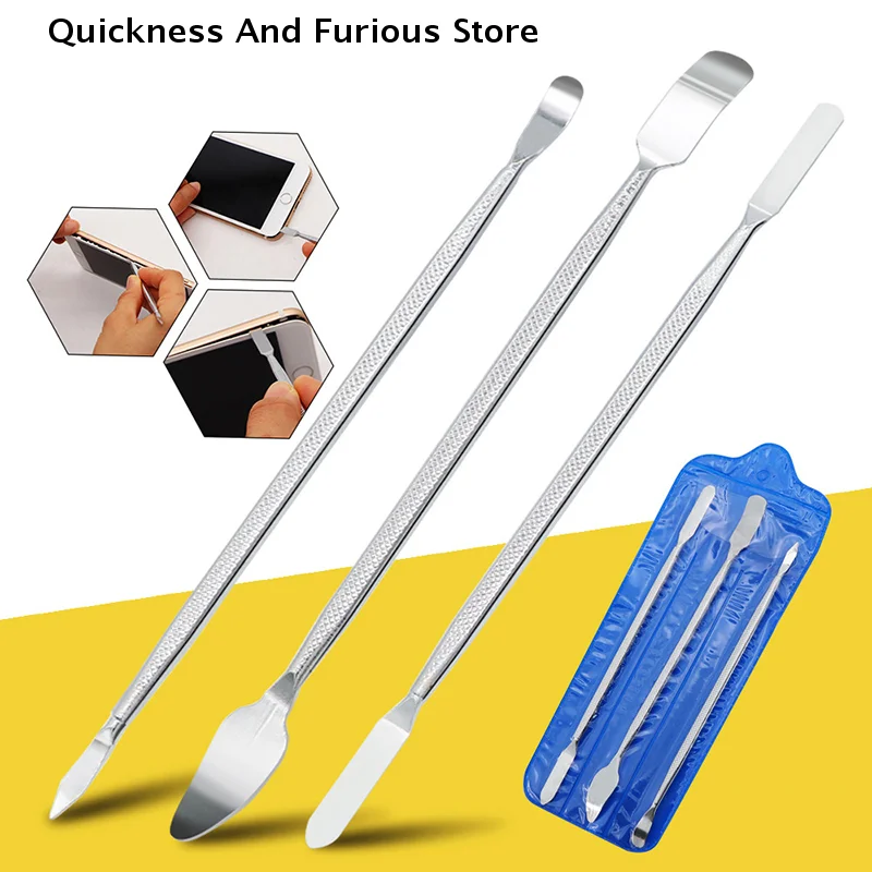 【TO】3pcs/Set Universal Repair Opening Pry Hand Tool Kit Blade Smart Phone Tablet PC Metal Spudger Disassemble Tools Set