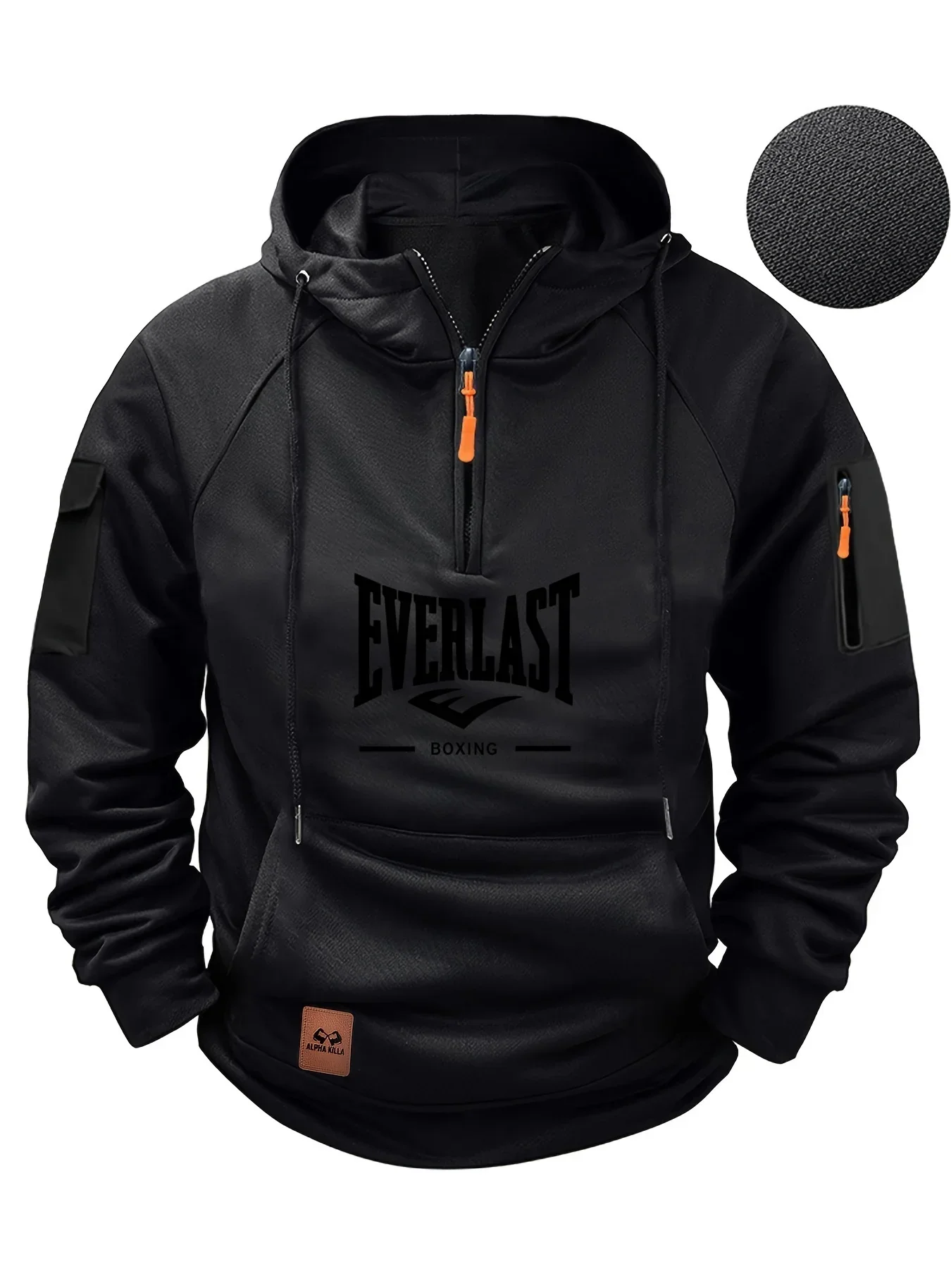 The 2026 new men's hooded sweatshirt is of high quality, featuring a zipper closure and multiple pocket designs. This men's hood