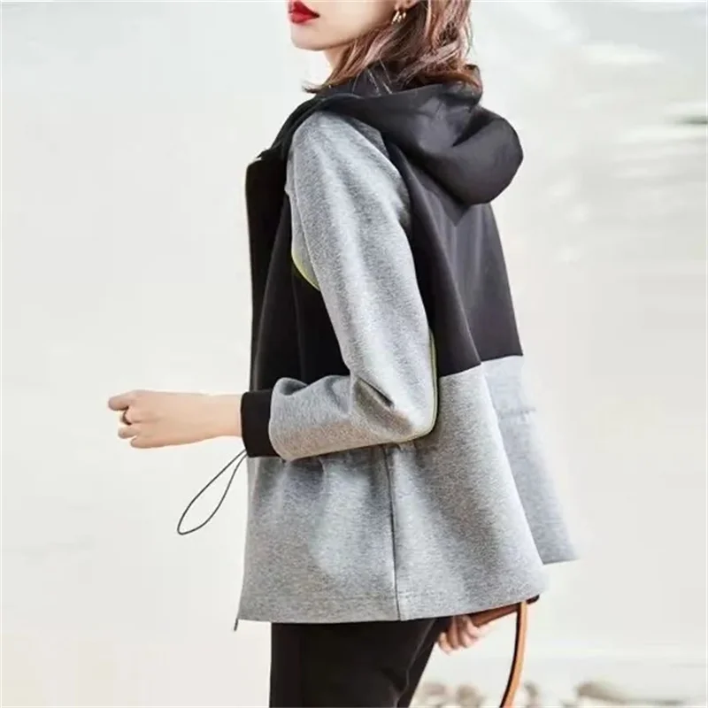 

Spring Autumn Women Fashion Loose Sweatshirt Coat 2025 Feminine Leisure Sports Shirt Jacket Korean Ladies Hoodies Tops Outwear