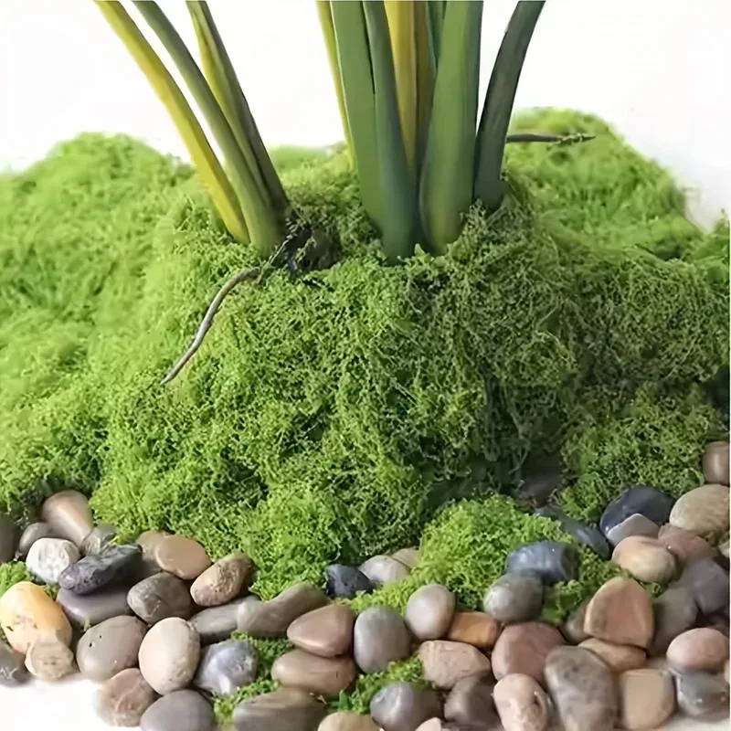 30/60g Artificial Moss Craft Grass Preserved Fake Foam Green Plants Home Garden Decor Mini Landscape Fake Grass