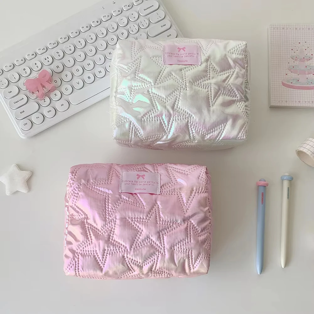 Makeup Bag Fashion Cosmetic Bag Wash Bag Shiny Beauty Case For Daily Use Office Travel