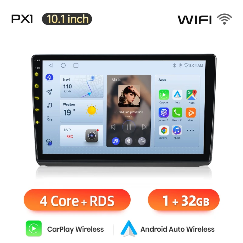 AWESAFE Draadloze CarPlay Android Auto Radio voor Renault Trafic Nissan Primastar Opel Vivaro 2006-2010 GPS Navigatie Plug and Play RDS