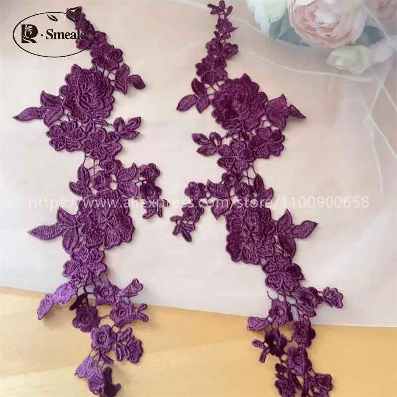 10 Stück = 5 Paare. Wasserlösliche Spitzenstickerei für Hochzeitskleider, Applikation, handgemachtes DIY-Spitzenkleidungszubehör zum Nähen. – Detail 4