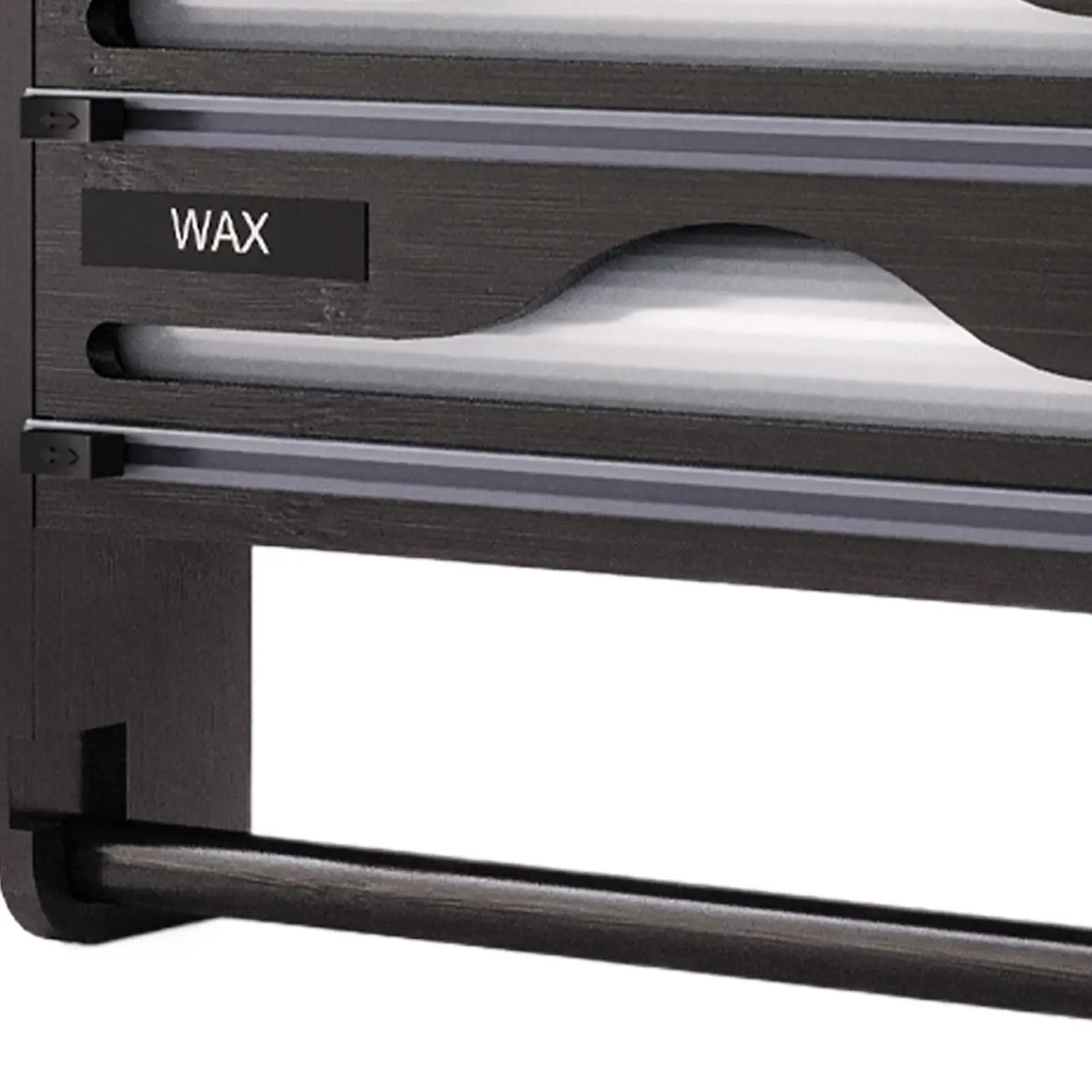 

Wrap Organizer with Cutter Plastic Wrap Aluminum Foil and Wax Bamboo Dispenser for Kitchen Storage Organization