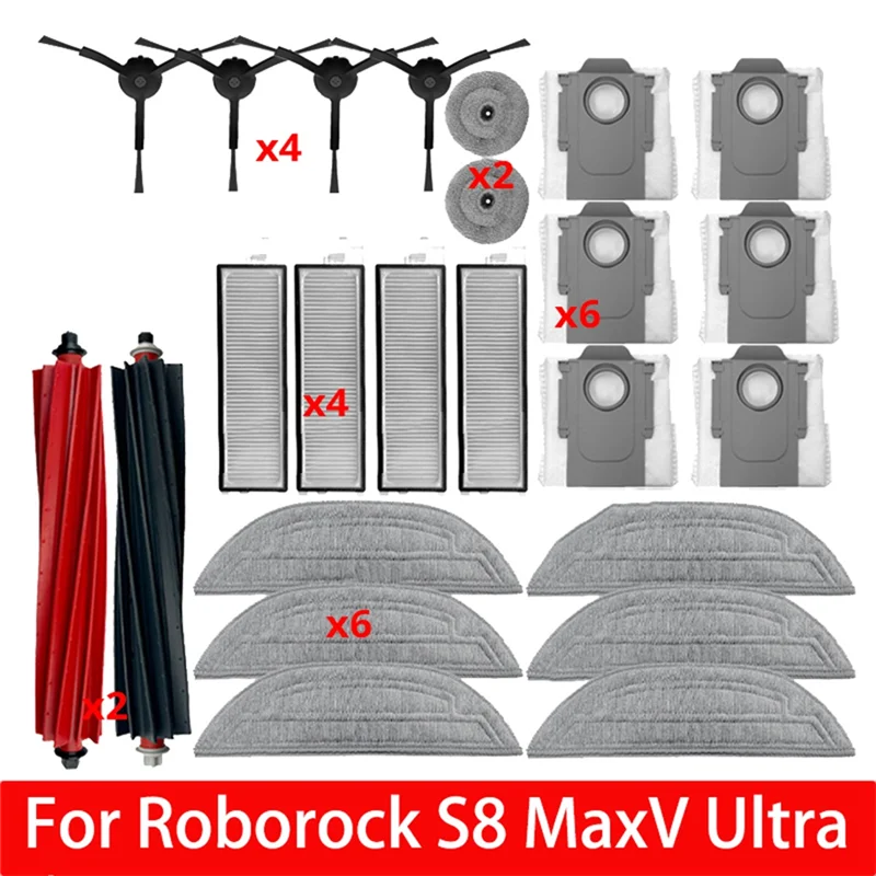 PORK-Für Roborock S8 Maxv Ultra, S8 Max Ultra, G20S Seitenbürste Kehrmaschine Teile und Verbrauchsmaterialien