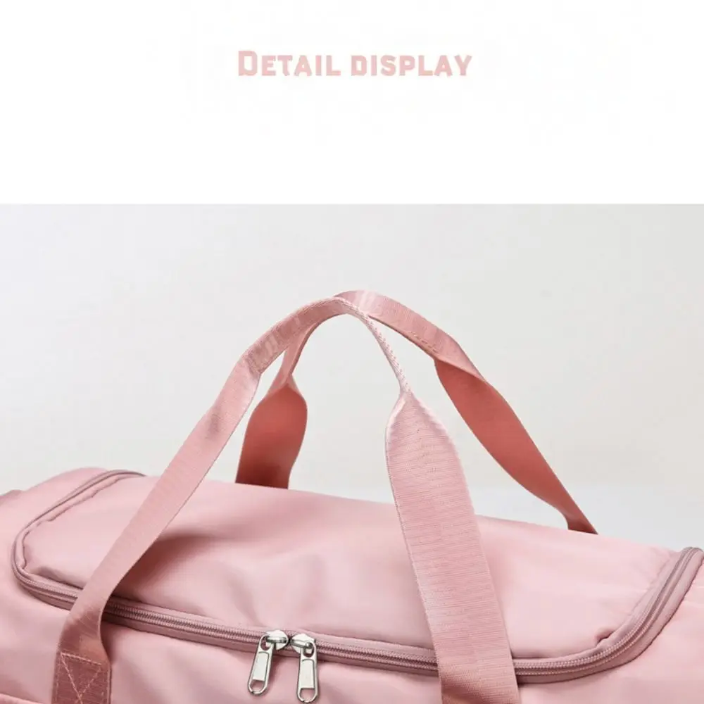 

Storage Bag Oxford Travel Luggage Bag Sturdy Foldable Nylon Duffle Bag Solid Color Multi-functional Large Capacity Handbag Trip