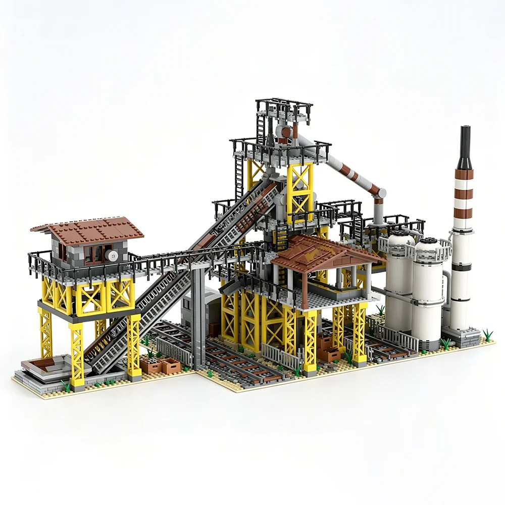 

MOC 2902PCS Hot Selling City Street View MOC industrial zone Blast Furnace model DIY creative ideas childToy AssemblyPuzzle Gift