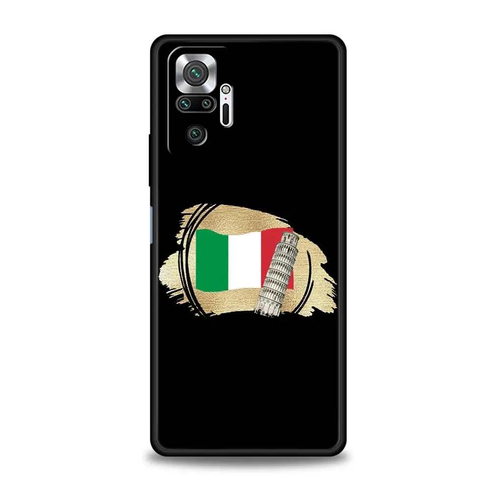 ITALY Flag Phone Case For Xiaomi Redmi Note 13 12 5G 11 10 Pro Plus 4G 9S 9 8 7 9T 13C 12C 10C 9C 9A Soft Silicone Cover