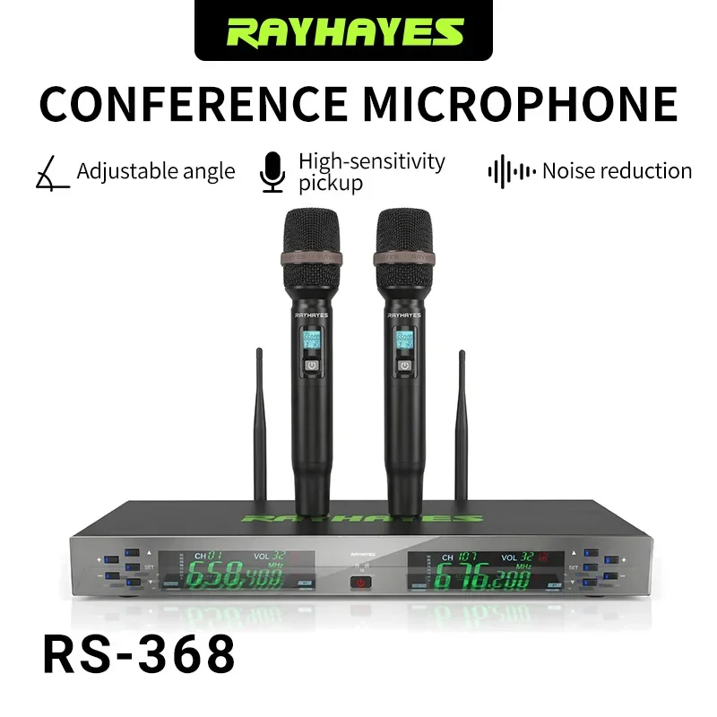 RAYHAYES RS-368 Professional Wireless Microphone Features IR frequency synchronization Suitable for stage use and karaoke