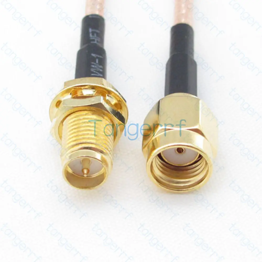 RG316 RP-SMA Male Plug to RP-SMA Female Bulkhead  Jack RF Pigtail Jumper Coaxial Cable LOW LOSS Coax RG-316 straight Connector