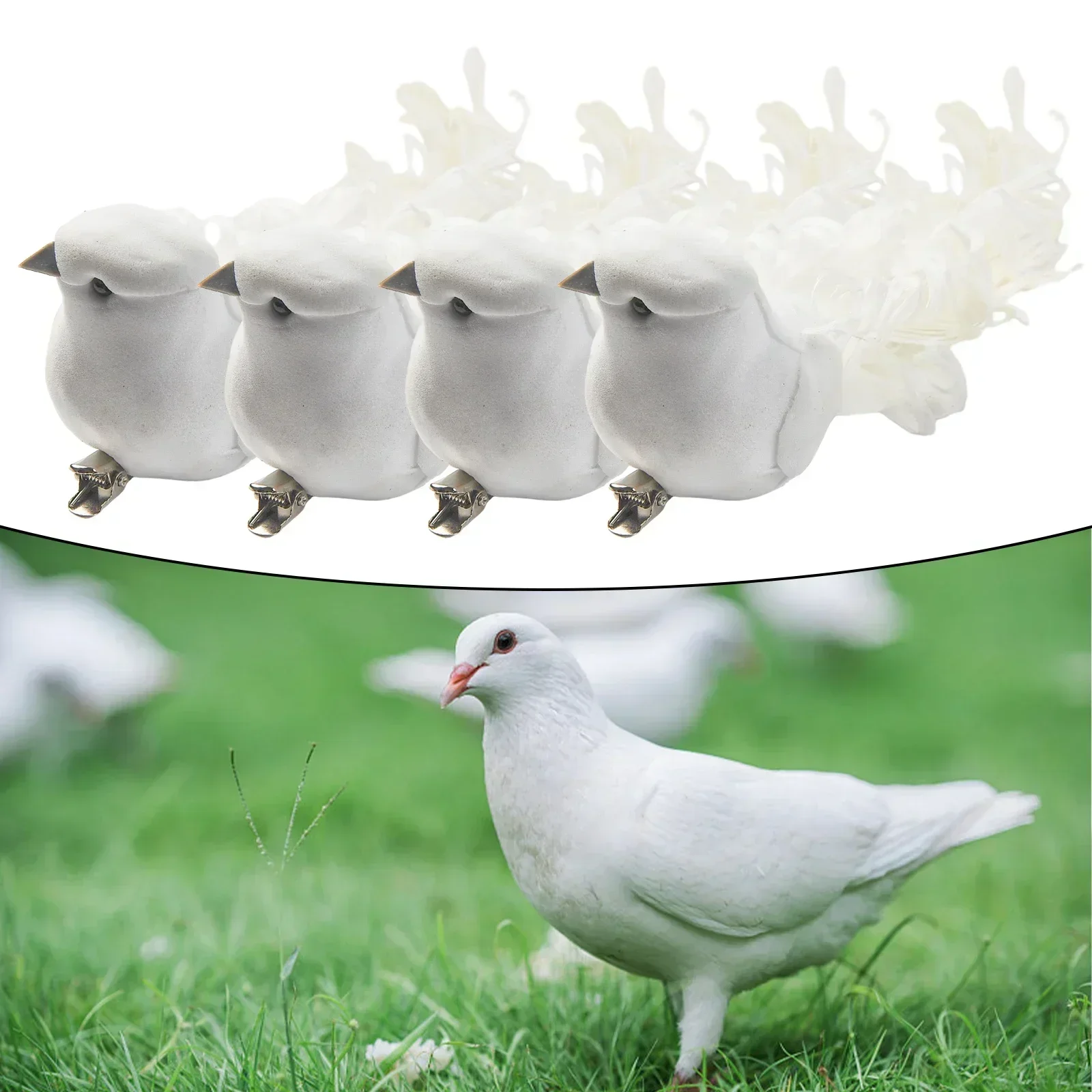 4pcs Artificial Birds Animal Simulation Feather Birds Perched Woodland Birds DIY Wedding Home Garden Ornament Xmas Tree Decor