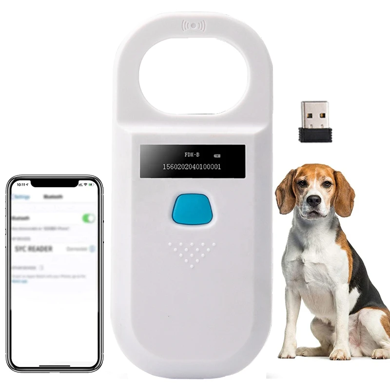 134.2khz EMID FDX-B ISO1784/85 Portable rfid dog cat usb bluetoo handheld animal tag chip scanners pet microchip reader