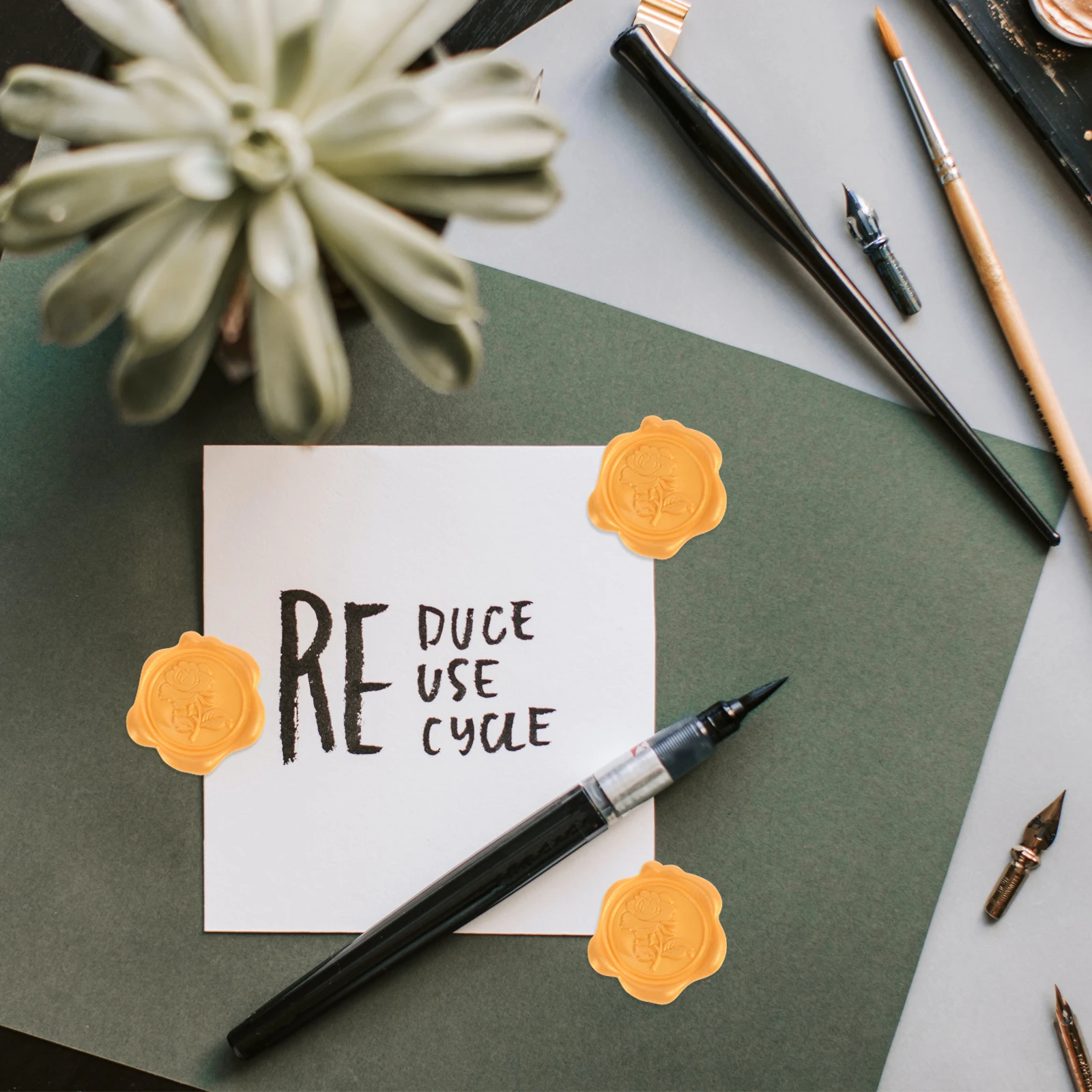 

50 Pcs Wax Sticker Envelope Sealer Cards Embossed Retro Decorative Craft Supplies Stickers Lacquer Seal Stationery