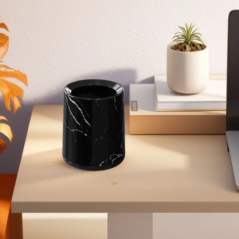 

Marble Wastebasket Mini Trash Can Compact Desk Trash Bin for Bathroom Kitchen Bedroom Office Countertop Use Bathroom Garbage Can