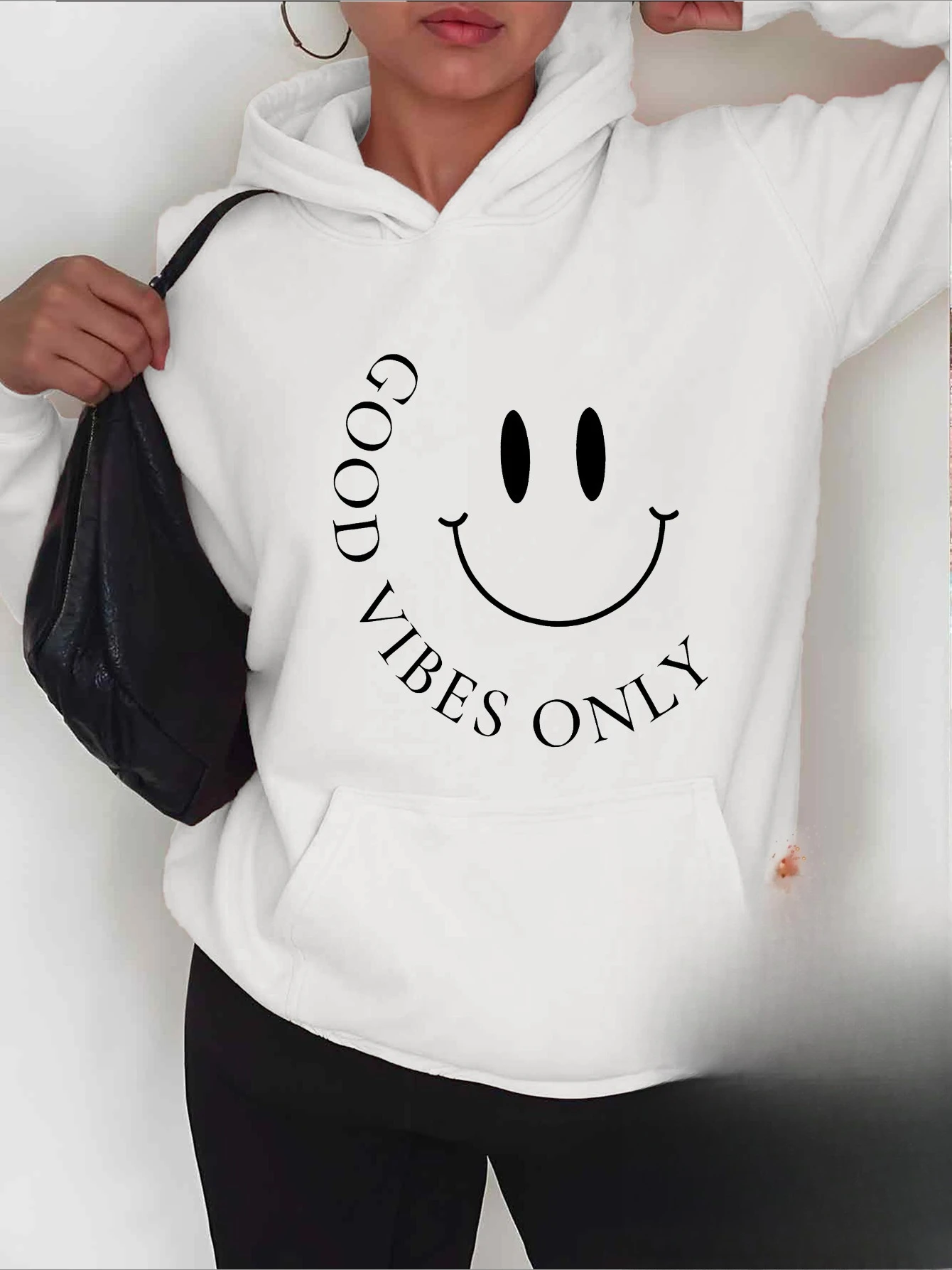 

Женская толстовка с рисунком солнечной улыбающегося лица и буквенным принтом, зима-осень Y2k, топ, толстовка с длинными рукавами, женская повседневная одежда