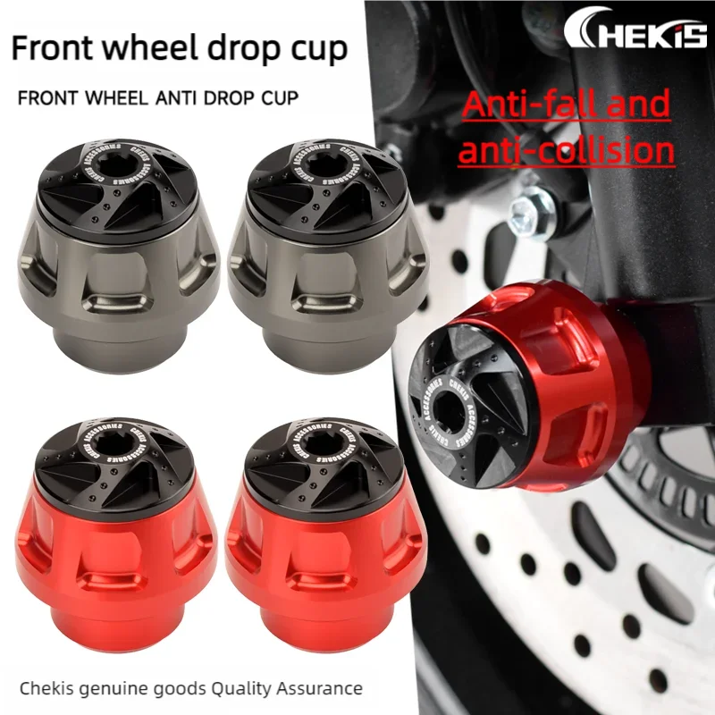 Chekis acessórios genuínos para motocicleta, adequados para honda rx125 nx125 ns125la lead125, roda dianteira modificada, bola anticolisão, garfo dianteiro, copo, absorção de choque frontal, bola anti-queda