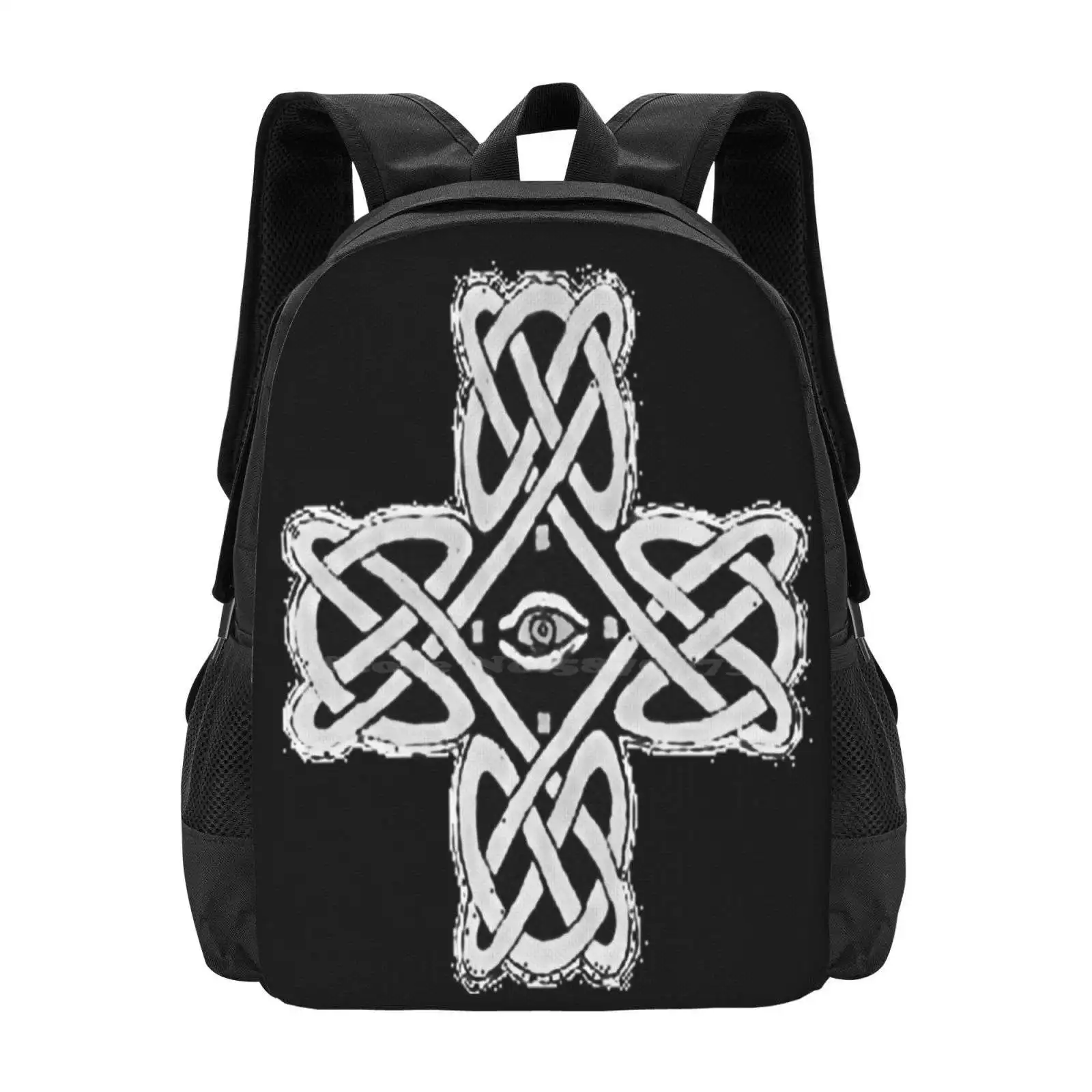 Black&White Gahan Cross School Bags Travel Laptop Backpack Dave Gahan Music 80S Cross New Wave Post Punk