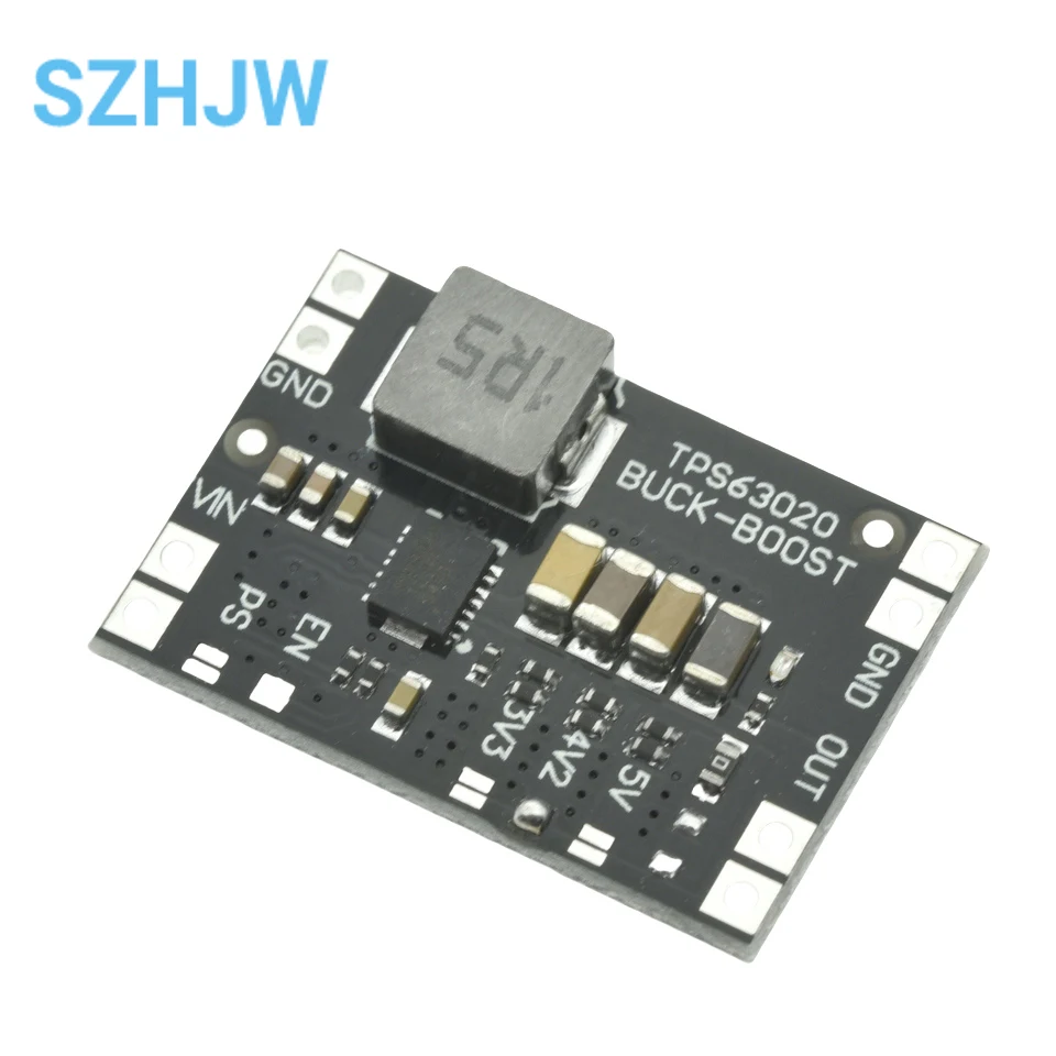 TPS63020 3.3V 4.2V 5V Lithium Battery Automatic Boost Buck Step Up Down Module XL63020 Microcontroller Power Low Ripple