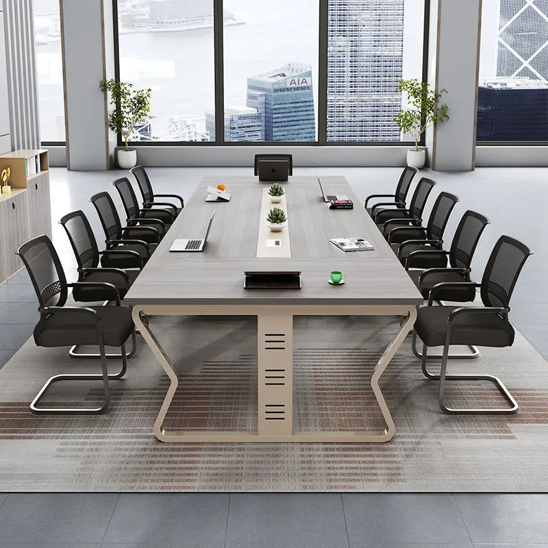 

Office Conference Long Simple modern conference room Training Long strip Small negotiation table and chair com
