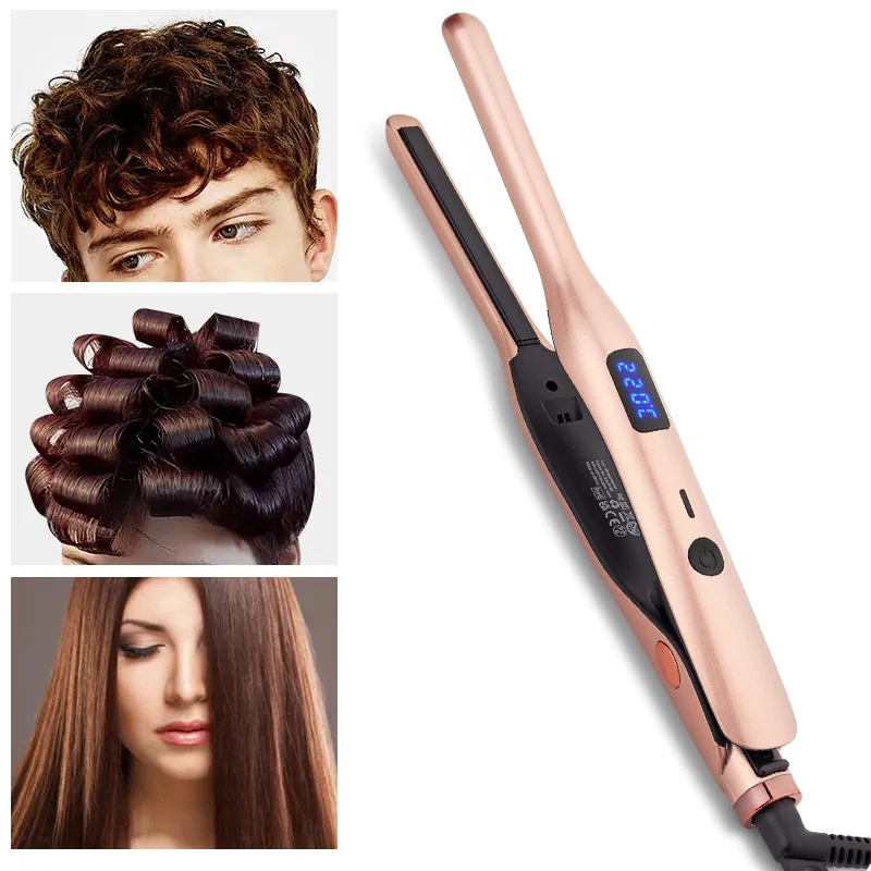 Professional 2 in 1 Hair Straightener Curler Ceramic Flat Iron For Short Hair Women And Men Straightener